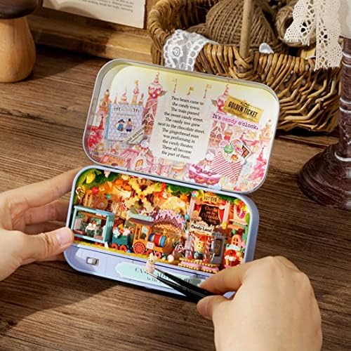 Spilay Dollhouse Miniature with Furniture,DIY Dollhouse Kit Mini Iron Box Theater,1:24 Scale Creative Room Best Birthday Gift for Adult Lover Girl Friend Birthday Gift (Q09) - Image 2