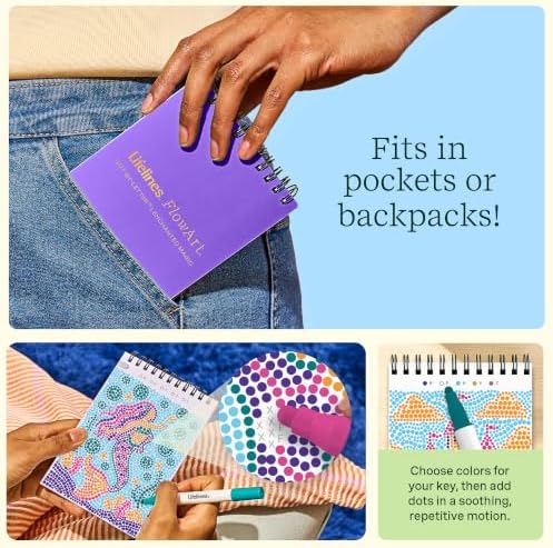 Lifelines FlowArt Mini Activity Pad, 3-Pack - Dot-by-Letter Coloring Books - Image 3