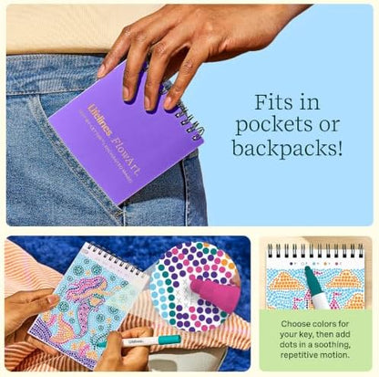 Lifelines FlowArt Mini Activity Pad, 3-Pack - Dot-by-Letter Coloring Books - Image 3