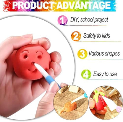 LINPHCEY Air Dry Clay Tools for Kids Ages 8+ Pottery Clay Tool Kit Plastic Clay Sculpting Tools Set for DIY Project, Modeling Polymer Clay Toys – Safe & Easy Grip for Beginners & Craft Lovers - Image 4