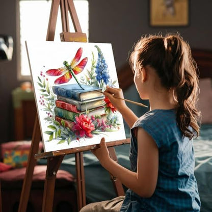 VIGEGU Insect Paint by Numbers Kit for Adults Beginner,Book Paint by Number DIY Flower Adult Paint by Number Kits for Home Decor 10x10 inch - Image 3