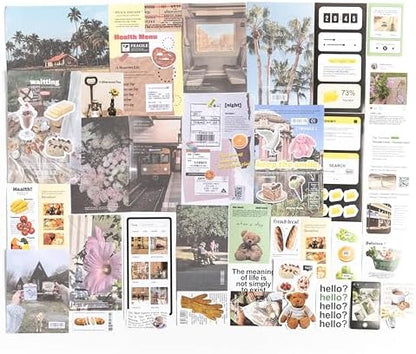 Alideco 200pcs Vintage Scrapbook Supplies Pack for Art Journaling Bullet Junk Journal Planners DIY Paper Stickers Craft Kits Notebook Collage Album Aesthetic Cottagecore Picture Frames (jijingxingxi) by Alideco