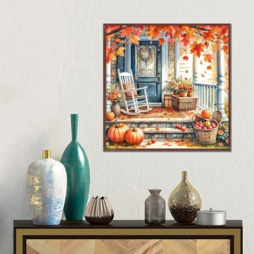 Thanksgiving Cross Stitch Kits for Beginners Adults - Pumpkin Counted Cross Stitch Kits Needlepoint Cross-Stitch Patterns Dimensions Needlecrafts Embroidery Kits Arts and Crafts - Image 3