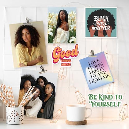 EggSun Vision Board Supplies with 1200+ Images & Quotes Collage Magazine Book, Wall Clip Art Scrapbook Journal Kit for Vision Board Making Beginners Women Men Teen Girls Room Decors (Black Women) - Image 5
