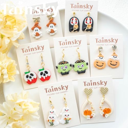 Tainsky Halloween PolymerClay Cutters - 20 Shapes Fall Polymer Clay Cutters for Earrings - Image 3