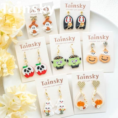 Tainsky Halloween PolymerClay Cutters - 20 Shapes Fall Polymer Clay Cutters for Earrings - Image 3