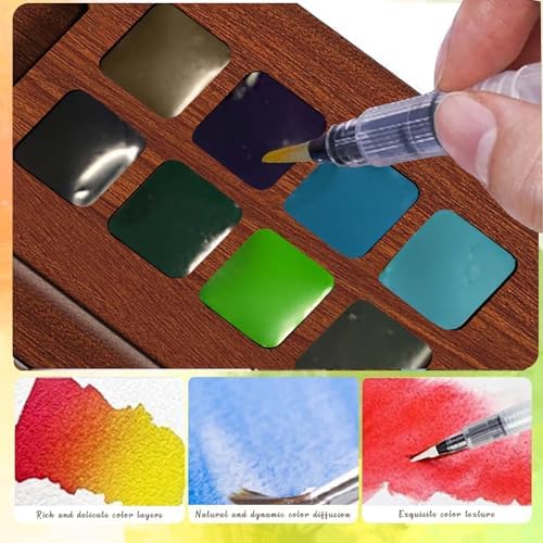 Mini Travel Watercolor Paint Set - Pocket 8-Color Paint Art Kit - Image 6