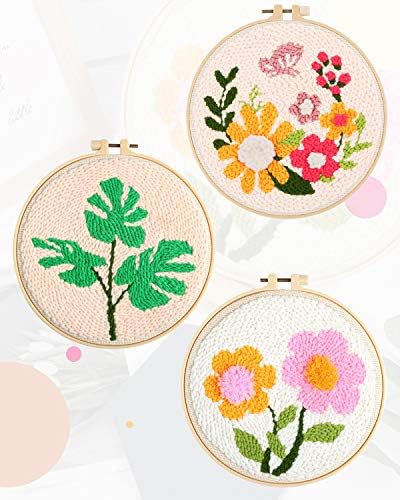 Pllieay 3 Set Punch Needle Embroidery Starter Kits Include Instruction - Image 2