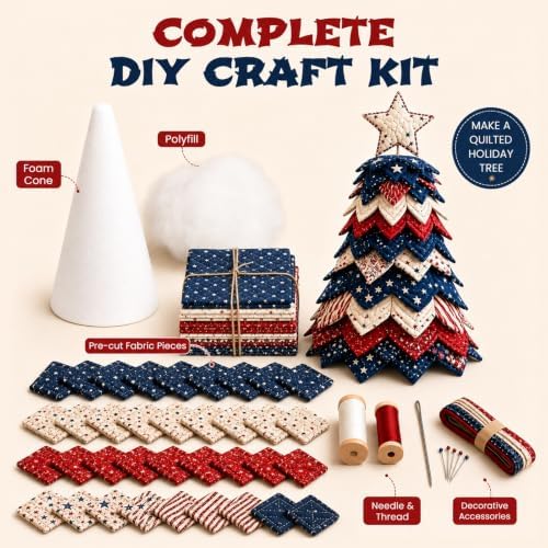 Daily Partner Americana Christmas Tree Quilt Kit - Image 2