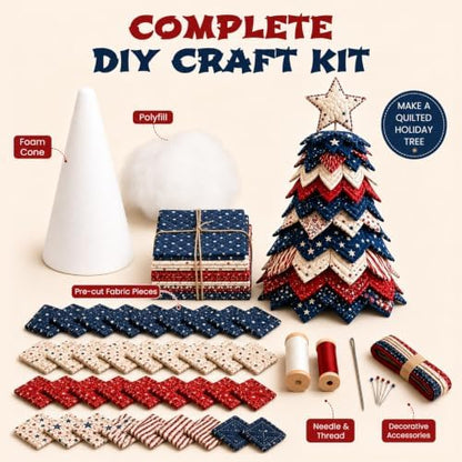 Daily Partner Americana Christmas Tree Quilt Kit - Image 2
