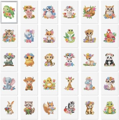 Xuhal 30 Pcs Mini Diamond Art Kits for Adult Animal Small Diamond Painting by Xuhal