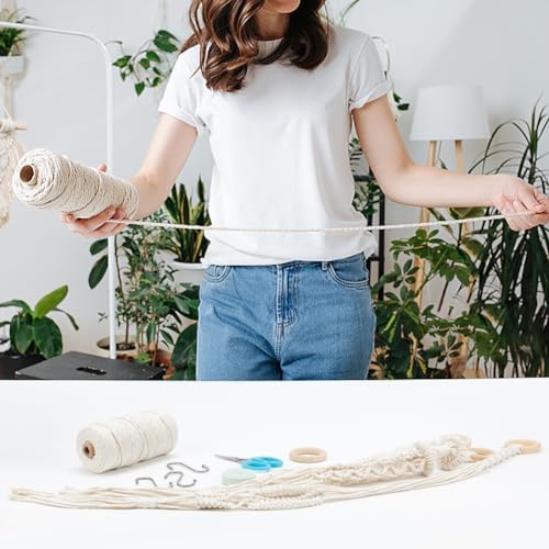 FREEBLOSS 3 Sets Macrame Plant Hanger Kit Macrame Wall Hanging Kit Macrame Plant Hangers Indoor Hanging Planter Basket Macrame Kit for Beginners with Video Tutorial - Image 5