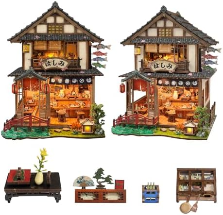 Book Nook Kit DIY Miniature House 3D Wooden Puzzle - Bridgeside Machiya - Image 3