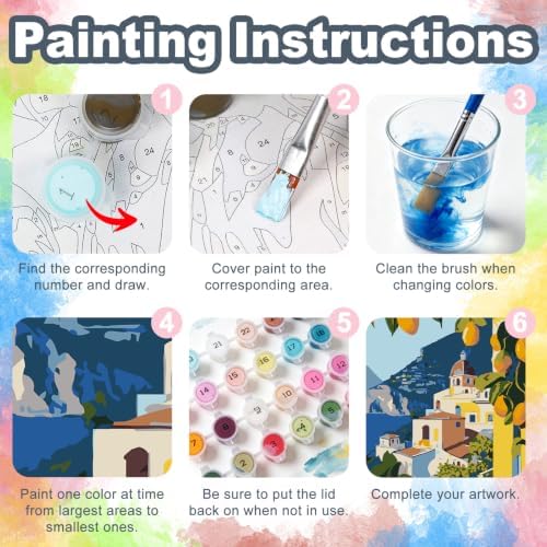 Lemon Tree Framed Paint by Numbers Kit for Adults Beginner 8x12 inch - Image 6