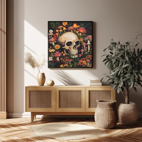 Skull Paint by Numbers Kit for Adults, 16x16 inch - Image 7
