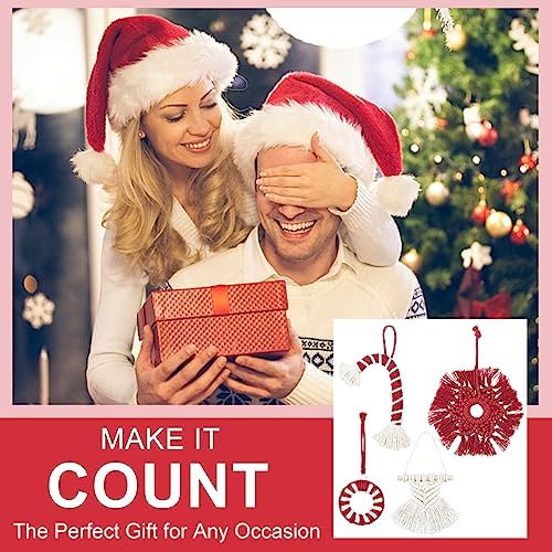 INFUNLY 8 Set DIY Macrame Kits for Adults Beginners Christmas Macrame Hanging Ornament Kit Boho Starters Wall Supplies All in One Macrame Kit with Instructions for DIY Lovers Gifts Home Hanging Decor - Image 6