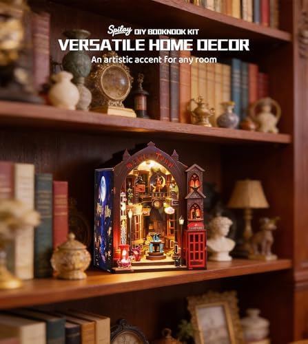 Spilay Book Nook Kit for Adults, Magic Alley DIY Miniature House Kit - Image 4