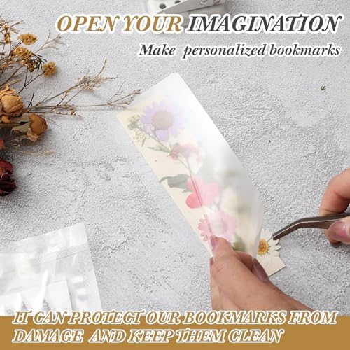 Fuyoooo 376 Pcs Pressed Flower Bookmark Kit,Retro Color,2 x 6 Inch - Image 5