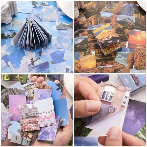 6 Sets 300 Pcs Washi Stickers Set Vintage Aesthetic Sticker Book for Journaling, DIY Retro Pattern Paper Sticker Decals for Bullet Journal Scrapbooking Diary Craft Gift Album Notebook for Women Girls - Image 5