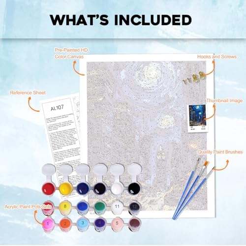 PHANTASYART City Paint by Numbers Kit for Adults 16x20inch - Image 5