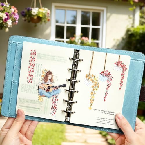 80 Pcs Vintage Botanical PET Flower Stickers Pack, Long Strip Transparent Floral & Green Leaf Borders for Scrapbooking, Aesthetic Nature Journaling Supplies for Card Making, DIY Crafts, Planner - Image 3