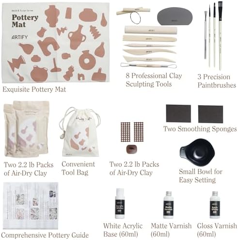 ARTIFY Air Dry Clay Kit & ARTIFY Acrylic Paint, Set of 48 Color - Image 3