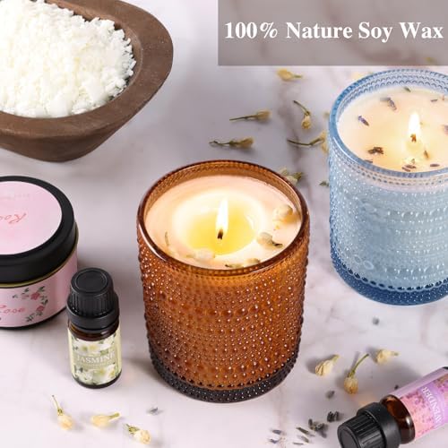 DARJEN Candle Making Kit for Adult, 4 Jars & 4 Tins Soy Wax Scented DIY Set - Image 5