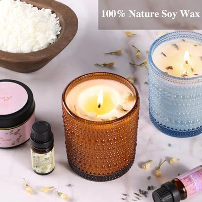 DARJEN Candle Making Kit for Adult, 4 Jars & 4 Tins Soy Wax Scented DIY Set - Image 5