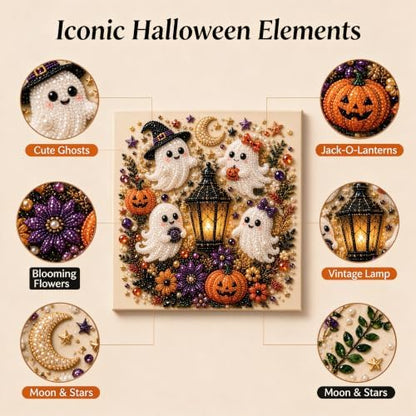 LDLXLHTE Halloween Ghost Pearl Art DIY Kit,Pearl Painting Kits for Adults - Image 5