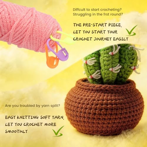 GONELYON Crochet Kit for Beginners, Beginner Crochet Starter Kit - Image 5