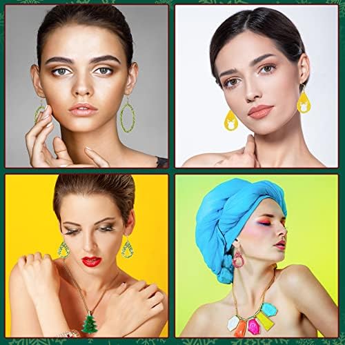 Patelai 4 Pcs Resin Earring Molds for Jewelry Making Kit, Snowflake Oval - Image 6