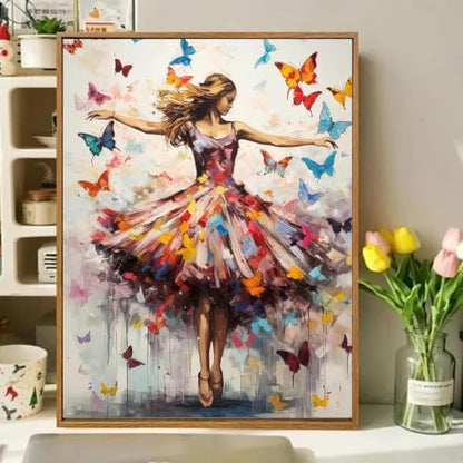 Dancing Girl Paint by Numbers Kit for Adults Framed Canvas, Frameworkless - Image 2