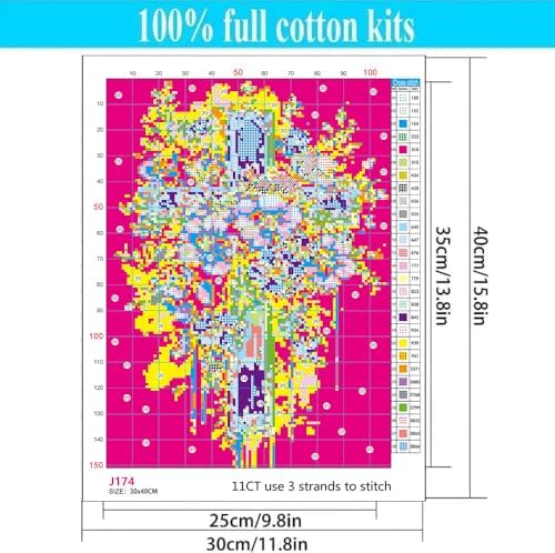 WUSARPLY Jesus Christ Stamped Cross Stitch Kits for Beginners Adults - Image 6