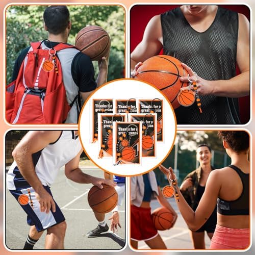 Suncalla 984 Pcs 24 Set Basketball Keychain Making Kit DIY Bead Bag Tag - Image 4