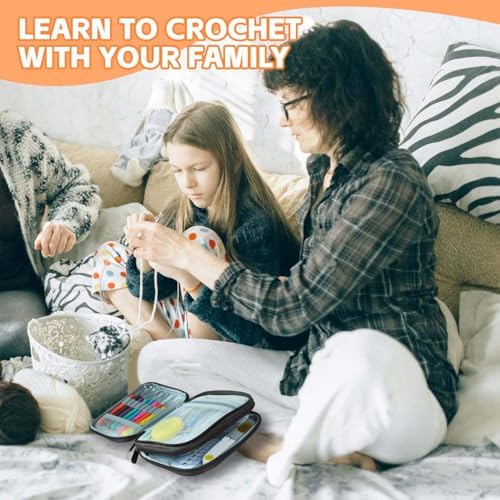 HATINXIA Crochet Hooks, 85pcs Crochet Hook Set with Storage Case, Yarn Crochet Kit for Beginners, Ergonomic Crochect Needles DIY Knitting Accessories Tools for Experienced Crochet Lovers, C3 Grey - Image 7