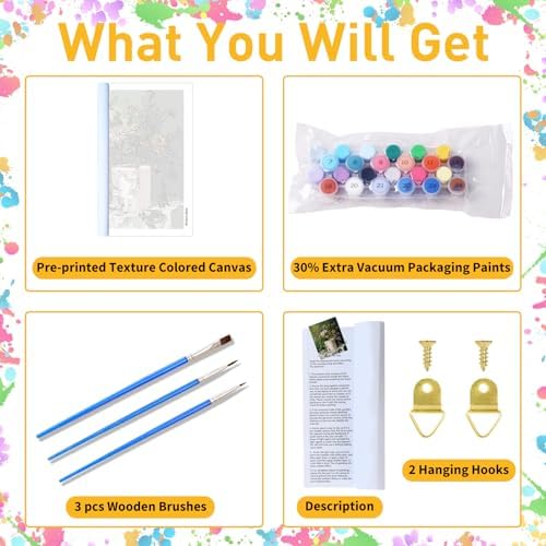 Mandun Bathroom Paint by Numbers Kit for Adults, 16x20 inch - Image 5