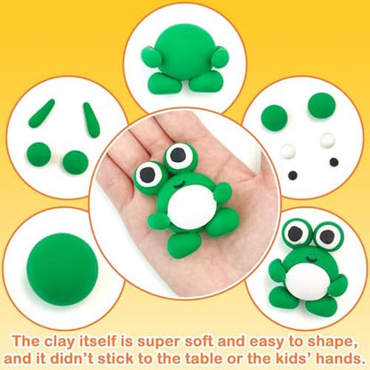 LanMa Air Dry Clay Kit for Kids, 12 Pack Animal Air-Dry Art Kits with Ultra Light & Soft Modeling Clay, Instructions, Sculpting Tools, Christmas Birthday Gifts for Boys Girls - Image 3