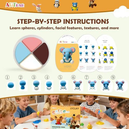 ARTPAR Air Dry Clay Kit, 12 Animals Modeling Magic Clay, Kids Crafts Gifts - Image 4