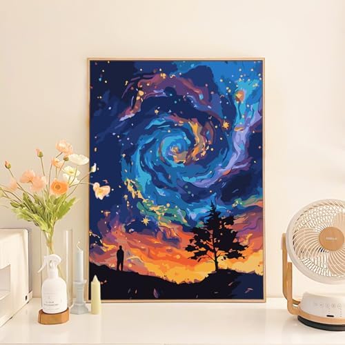 Paint by Numbers Kit for Adults Beginner, Fantasy Night Sky, 16x20 Inch - Image 2