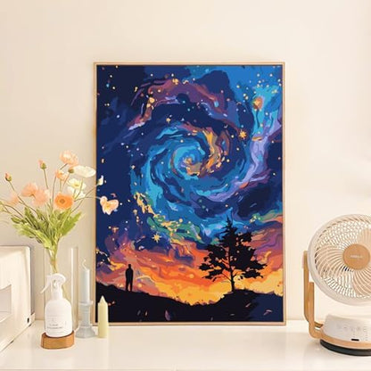 Paint by Numbers Kit for Adults Beginner, Fantasy Night Sky, 16x20 Inch - Image 2