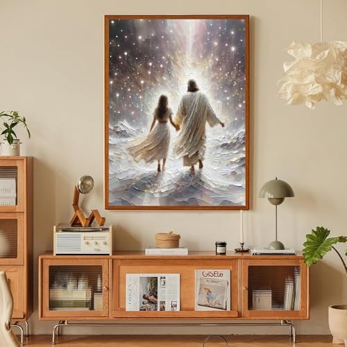 Jesus Paint by Numbers Kit for Adults Framed Canvas 12X16 in, Frameworkless - Image 5