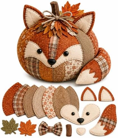 DIY Animal Pumpkin Sewing Kit, 12 Woodland Crafts for Adults (Fox) by Unknown