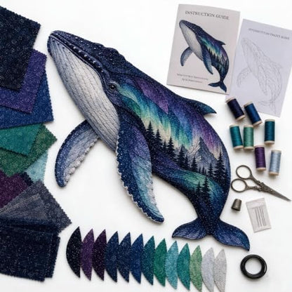Northern Lights Wildlife DIY Patchwork Kit - Sewing Craft Kit for Adults with Layered Fabric Animal Pieces, Handmade Home Decor Project for Craft Lovers & DIY Enthusiasts by Unknown
