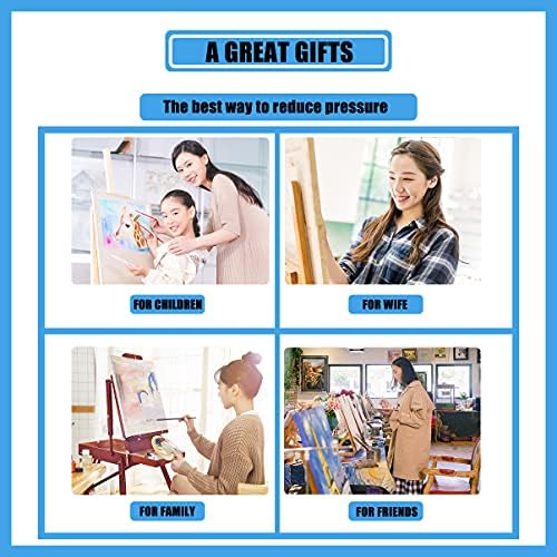 AOSGEDY 6 Pack Paint by Numbers for Adults Kids Beginner, Adult DIY Landscape Oil Painting for Home Wall Decor 12X16 Inch - Image 4