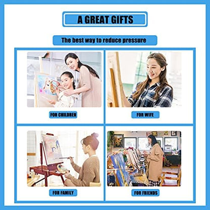 AOSGEDY 6 Pack Paint by Numbers for Adults Kids Beginner, Adult DIY Landscape Oil Painting for Home Wall Decor 12X16 Inch - Image 4