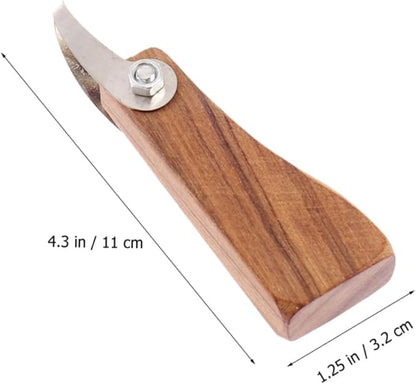 LIFKOME Metal Pottery Clay Sculpture Carving Tool with Comfortable Handle Wood and Metal Material for Precise DIY Clay Trimming and Sculpting Crafts