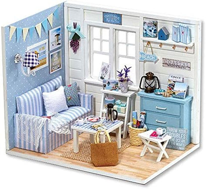 DIY Miniature Dollhouse Kit with Furniture Plus Dust Proof by TuKIIE