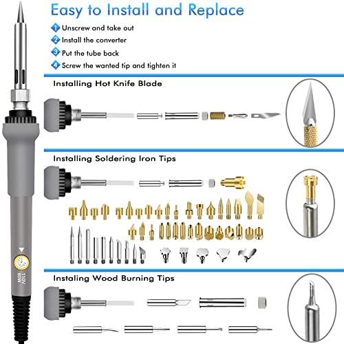 137PCS Wood burning Kit, DIY Creative Tool Set Soldering Woodburning Kit - Image 3