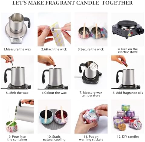SAEUYVB Candle Making Kit,Candle Making Kit for Adults with Wax Melter - Image 5