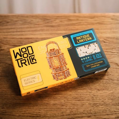 Wood Trick Antique Lantern LED 3D Wooden Puzzles for Adults to Build - Image 6